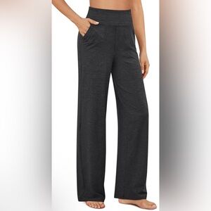 AVAILABLE IN MULTIPLE COLORS Wide Leg Dress Yoga Pants With Pockets